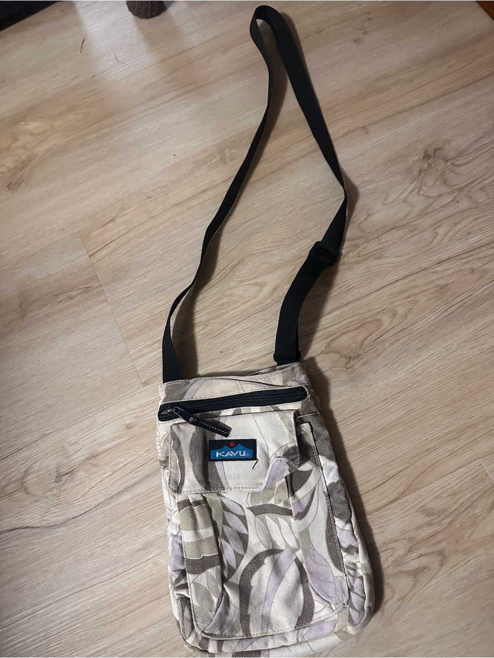 KAVU Beige Patterned Crossbody Bag